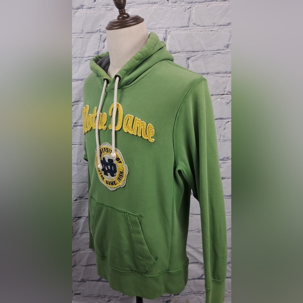 Campus Crew Men's Hoodie Sweater Notre Dame Vintage Y2K Football NCAA Medium - Picture 5 of 14